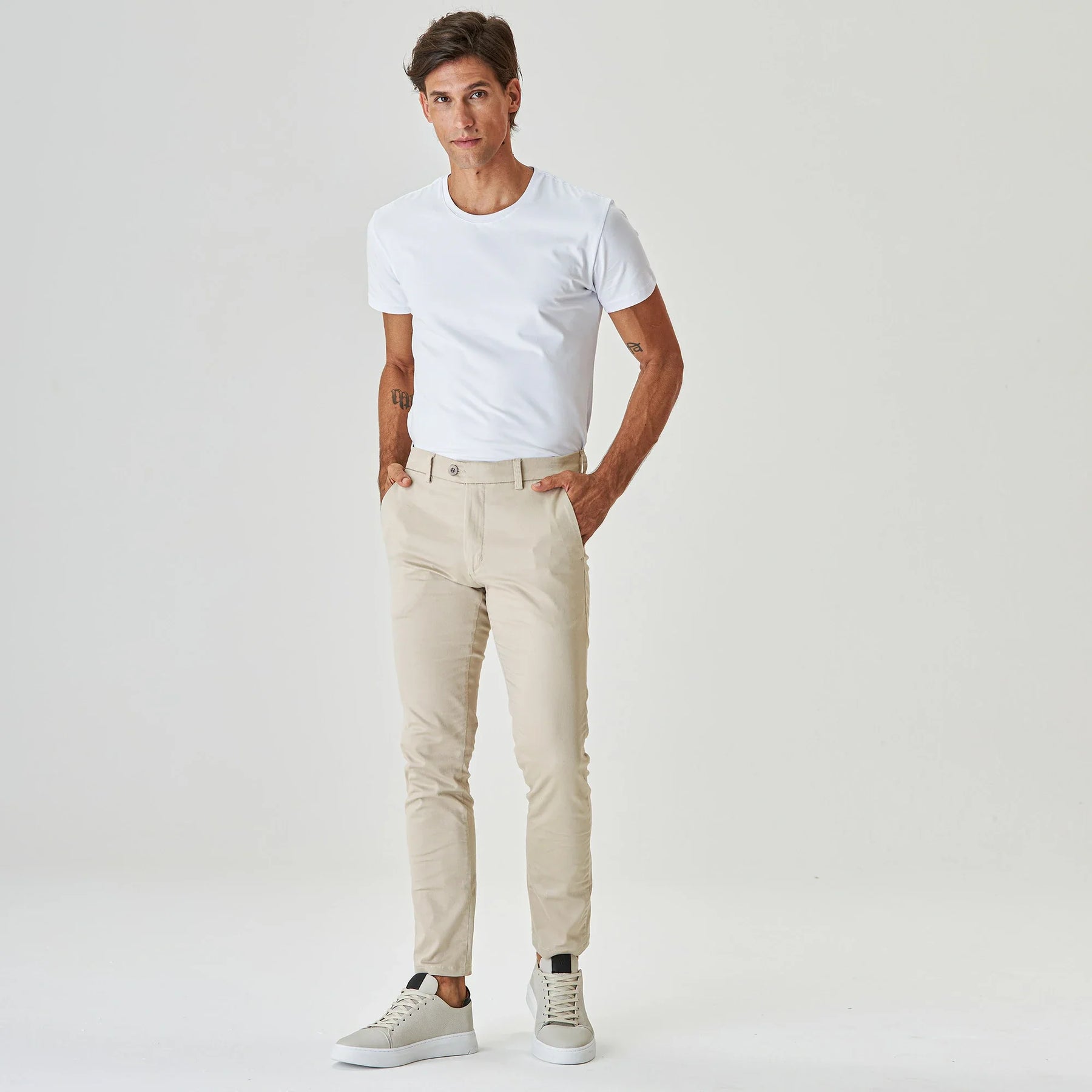 Calça Daily em Alfaiataria Bege