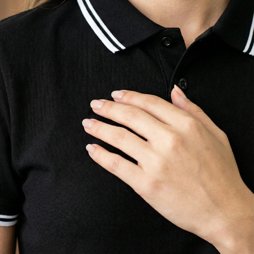 [Leve 9, Pague Só 6!] Polo Magnus Masculina em Algodão Piquet e Elastano de Ajuste Firme com Acabamento em Listras Duplas