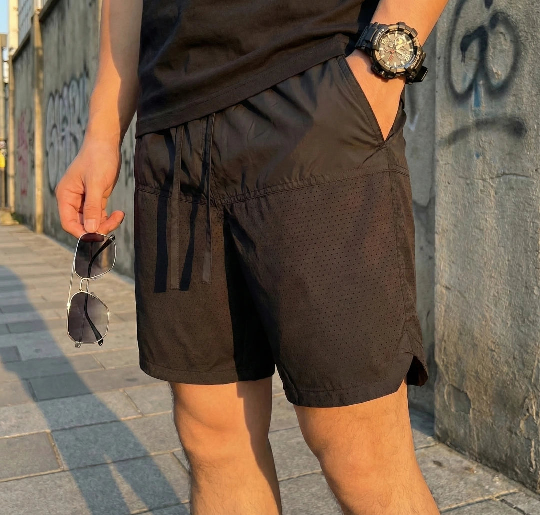 [Leve 6, Pague Só 3!] Bermudas Aero Pro Masculino em Nylon Tecnológico e Mesh Respirável de Ajuste Confortável com Ventilação Otimizada + BRINDES