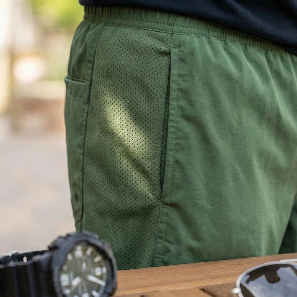 [Leve 6, Pague Só 3!] Bermudas Aero Pro Masculino em Nylon Tecnológico e Mesh Respirável de Ajuste Confortável com Ventilação Otimizada + BRINDES